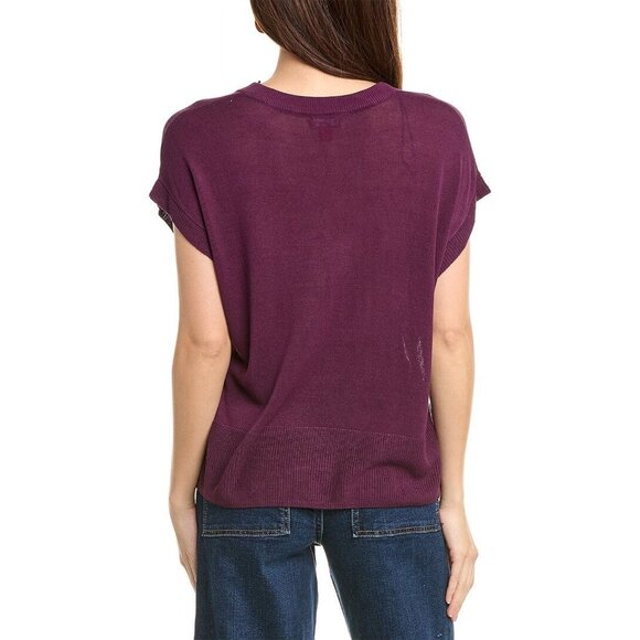 Vince Camuto womens Dropped-Shoulder Top, Size M Pink MSRP $89 - Picture 3 of 3